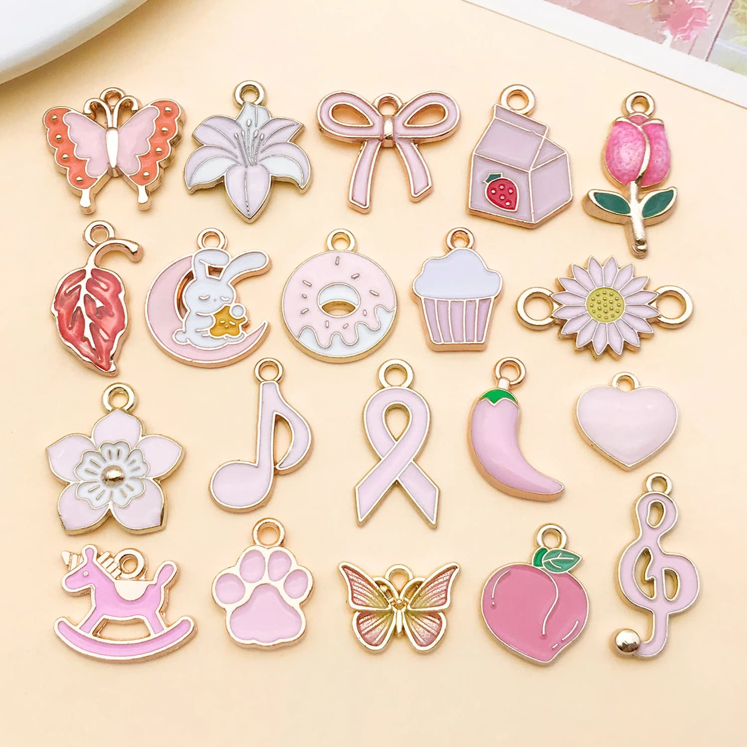 10/20pcs Enamel Charms Alloy Various Styles Pendants For DIY Bracelets Necklaces Earrings Jewelry Making Accessories Supplies