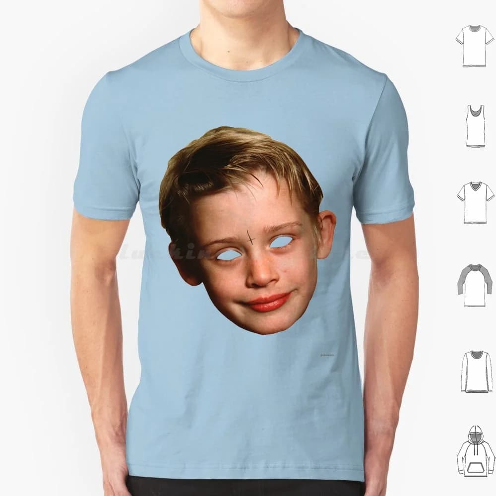 Culkin T Shirt Cotone Uomo Donna Stampa fai da te Pop Art Cultura pop Casa da solo Goth Pastle Macaulay Culkin Occhi incrociati Culkin Tumblr