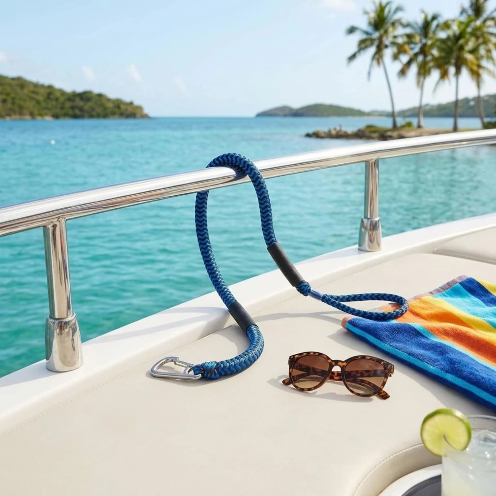 Bungee Dock Line Looped End Elastic Mooring Rope Anchor Mooring Rope Easy Docking Marine Gear Floatable
