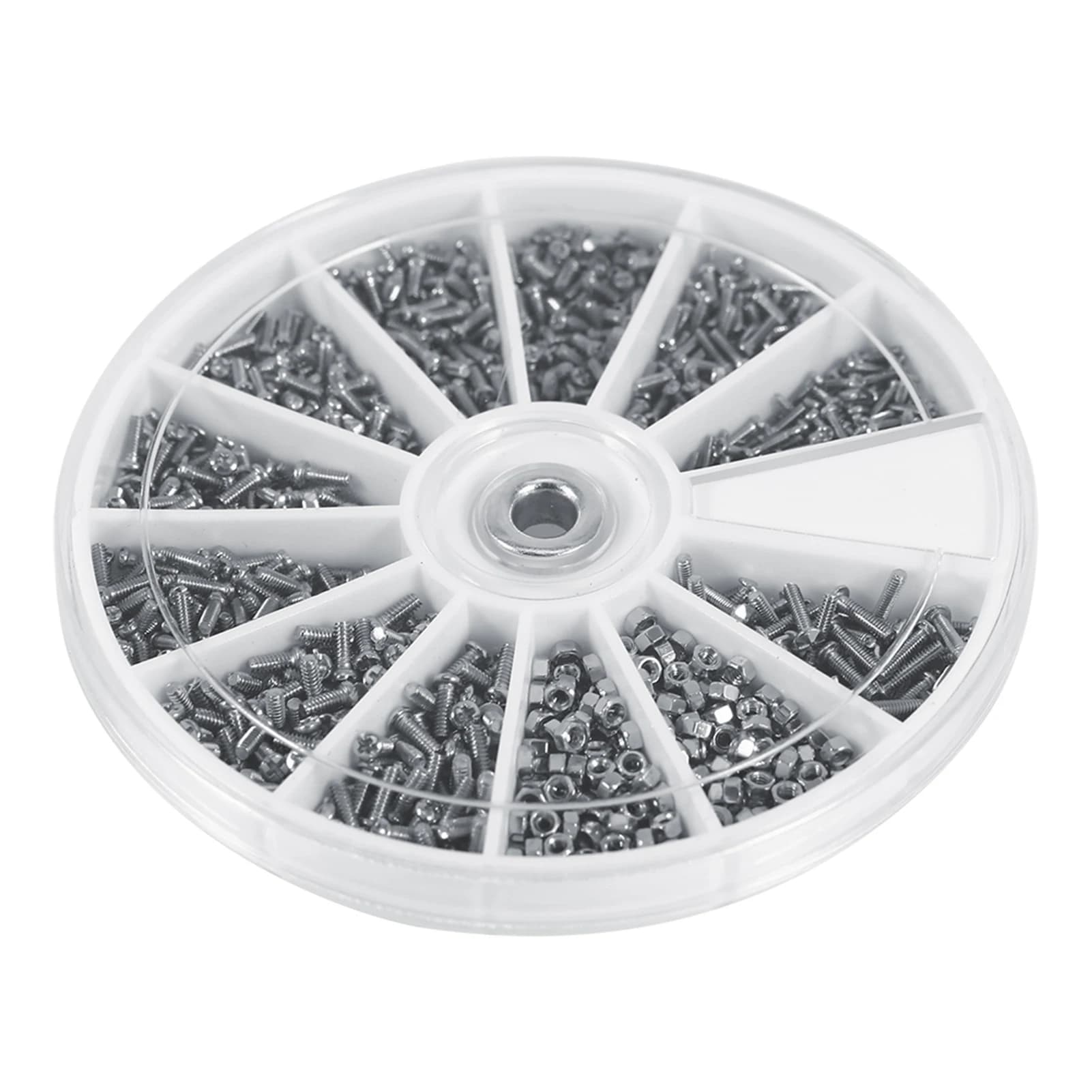 Kit Assortito di 600 Pezzi di Dadi e Bulloni, 12 Tipi di Viti e Dadi Piccoli M1 M1.2 M1.4 M1.6 per Riparazione di Orologi e Occhiali, Accessori per Utensili