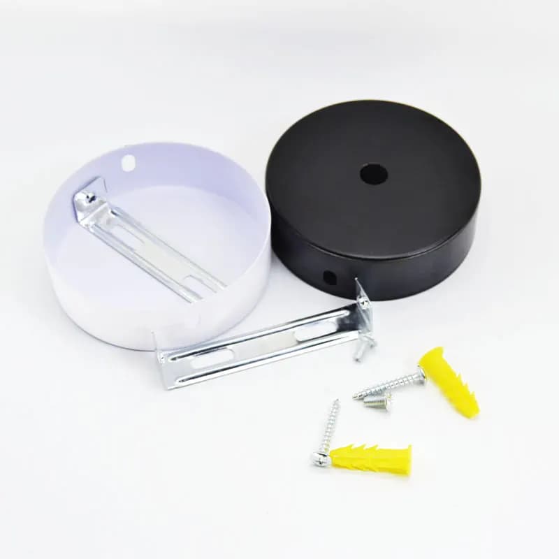 kit baldacchino leggero Piastra di fissaggio lampada da 80 mm Base in metallo Portalampada a sospensione Scale Corridoio Luce Soffitto Accessorio per illuminazione da parete