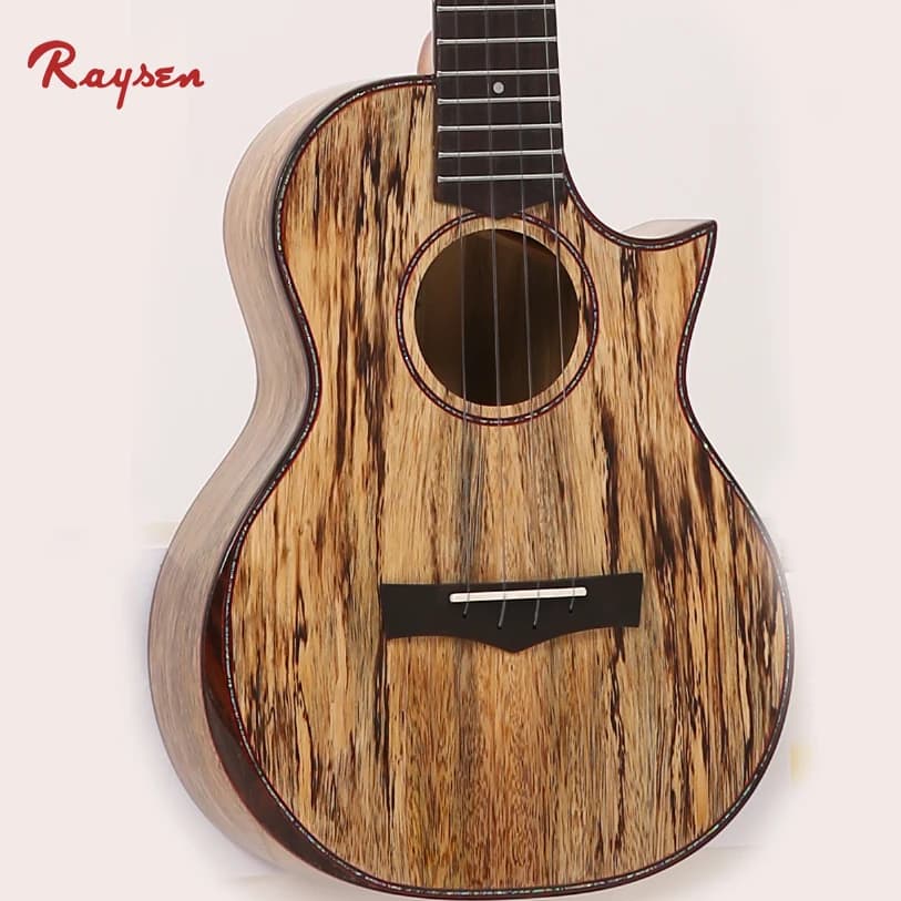 Tutti gli strumenti musicali di precisione personalizzati in legno massello di mango per ukulele