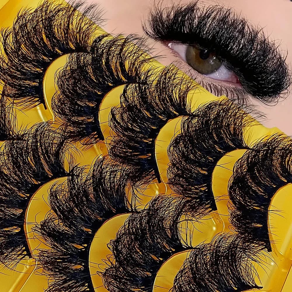 5 pairs of long-lasting langinous mink eyelashes long-lasting voluminous dramatic extension long thick