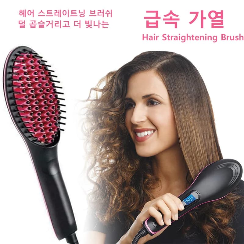 Spazzola lisciante elettrica per capelli 230 ° c piastra per capelli in ceramica professionale strumenti per massaggiatore per lo Styling dei capelli riscaldamento pettine caldo