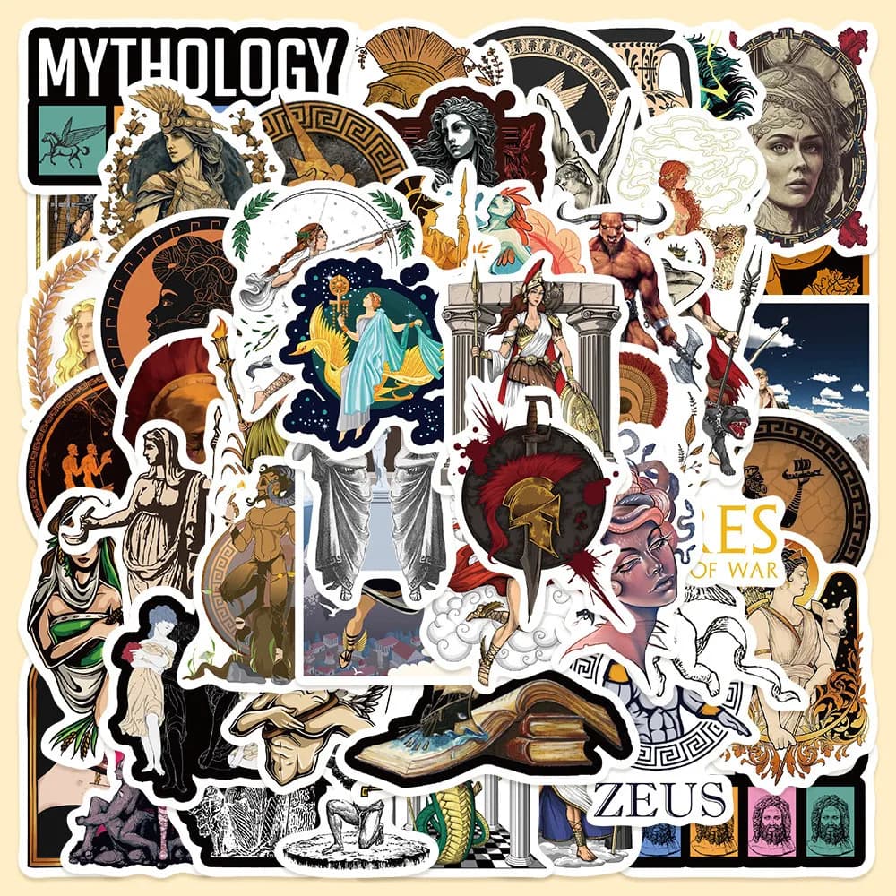 50 adesivi estetici della mitologia greca - Decorazioni per laptop e notebook AnimeWorlds Store