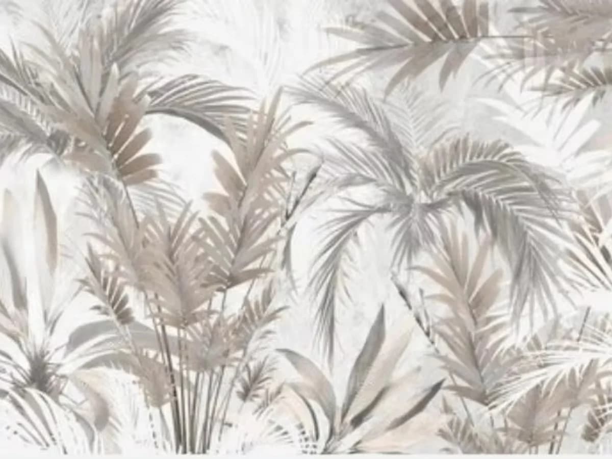 Murale personalizzato con alberi tropicali e foglie in un bosco nebbioso, carta da parati per decorazioni domestiche, soggiorno, camera da letto, carta da parati 3D