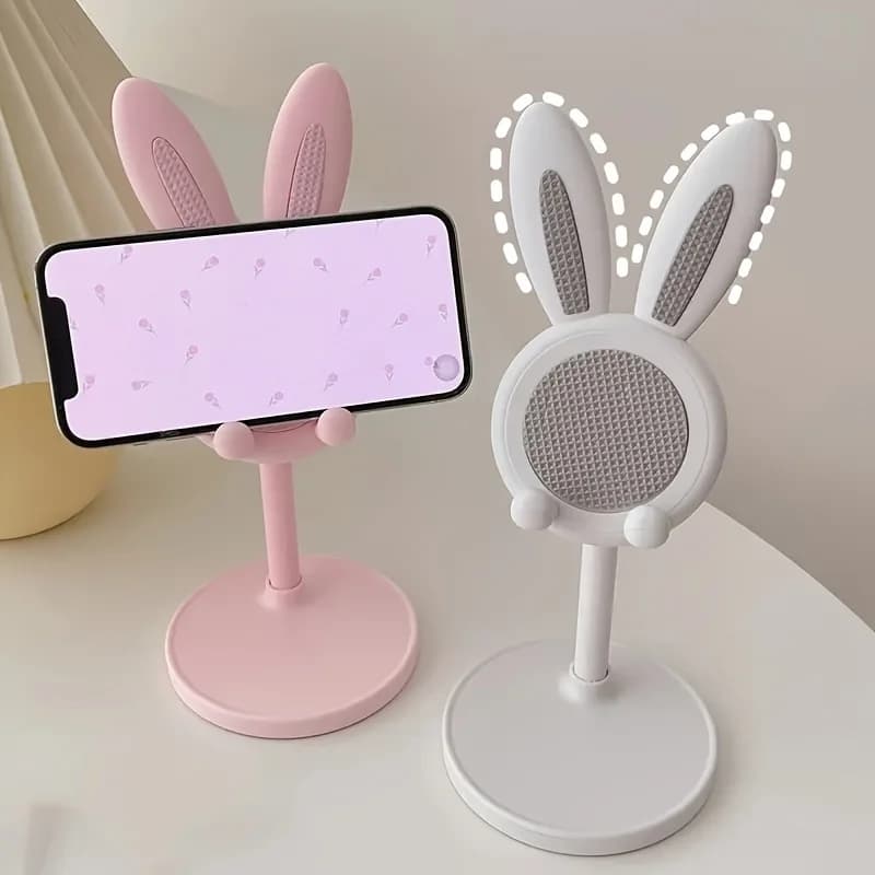 Cartoon Little Rabbit Desktop Mobile Phone Stand Tablet Computer Stand Adjustable Telescopic Lift Student Lazy Person Stand