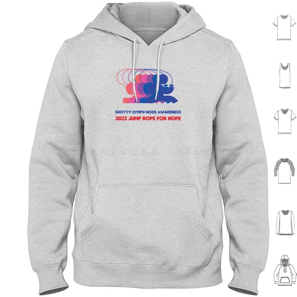 Shotty Lymph Node Awareness-Jump Rope For Hope Cotton Hoodie Long Sleeved Radiology Infectious Diseases Medicine Therapist Nursing