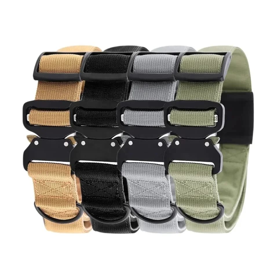 Heavy Duty Tactical Nylon Dog Collar, Adjustable with Pocket, Custom Available