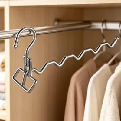 1Pcs Foldable Clothes Hanger Portable Clothes Drying Rack Punch Free Door Mount Travel Hotel Wardrobe Drawer Cloth Drying Rack