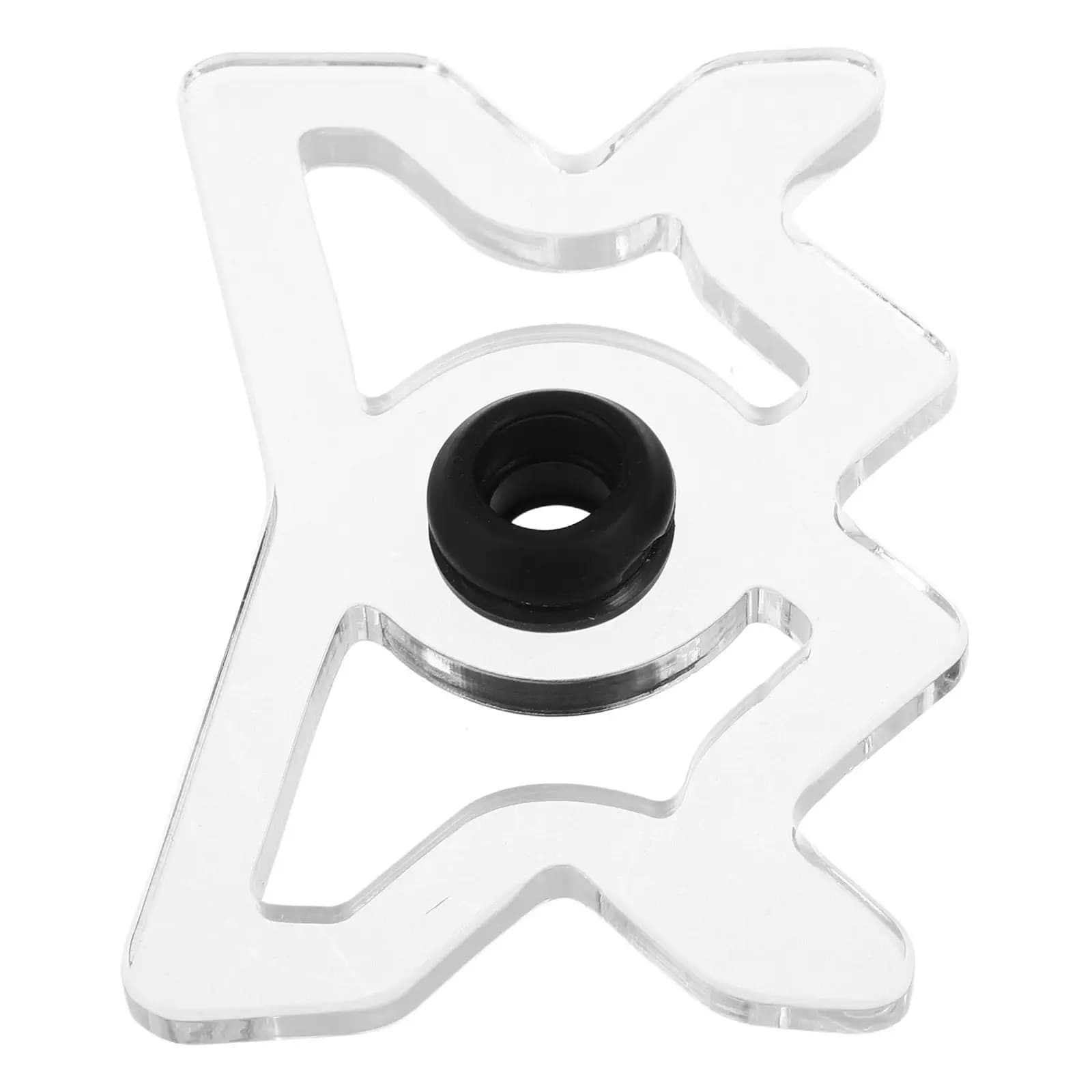 Supporto per Stecca da Biliardo in Acrilico Trasparente, Moderno, Elegante, Nero, a Forma di Cerchio, con Supporto Alto per Stecca da Snooker e Pool