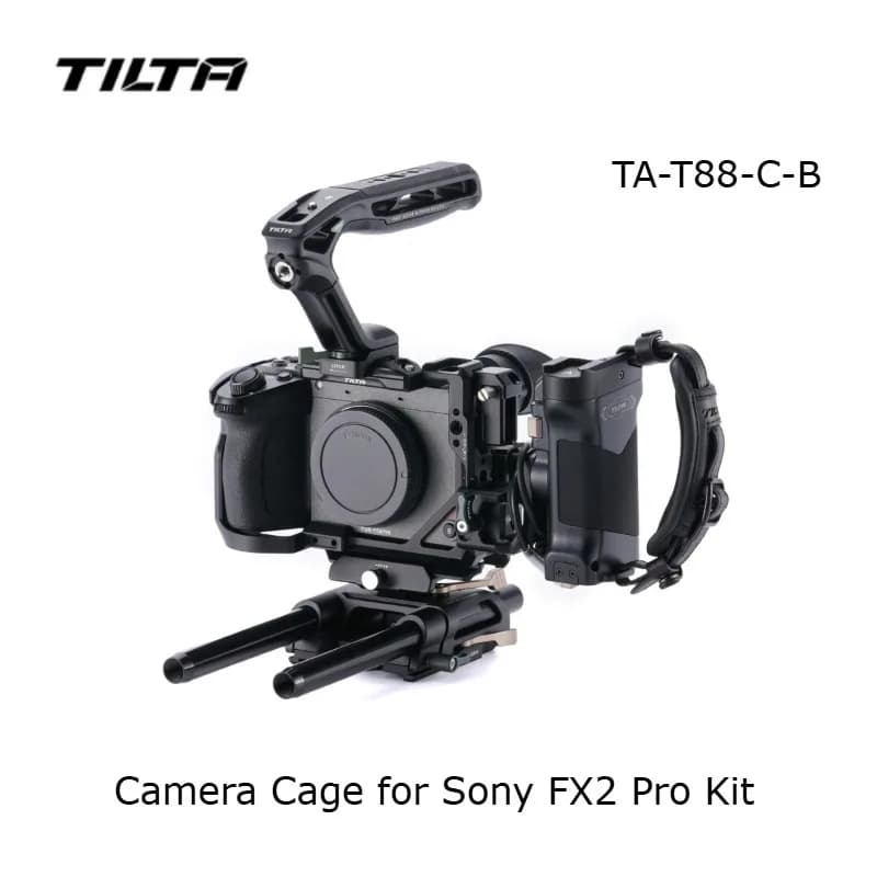 TILTA for Sony FX2 Camera Cage Kit with HDMI Cable Clamp Xeno Arca Baseplate Advanced Power Handle Run/Stop Cable TA-T88-C-B