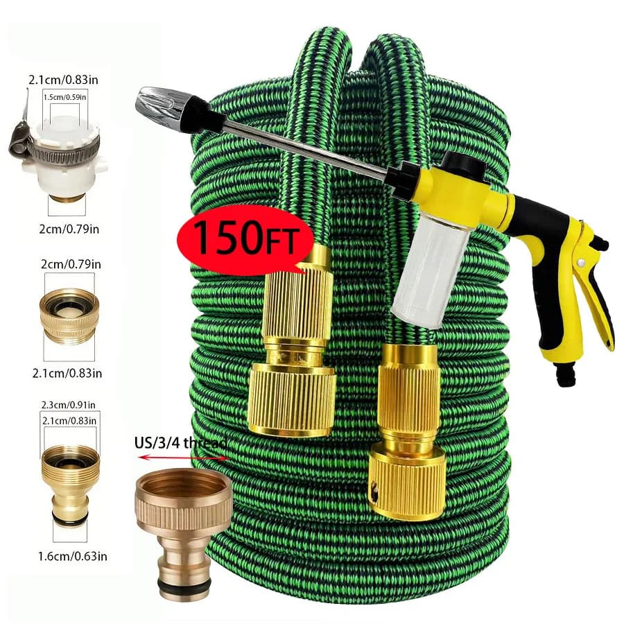 Expandable Magic Hose for Garden Irrigation and Cleaning, 3/4'', with Head to Siringa, Node Irrigation Device