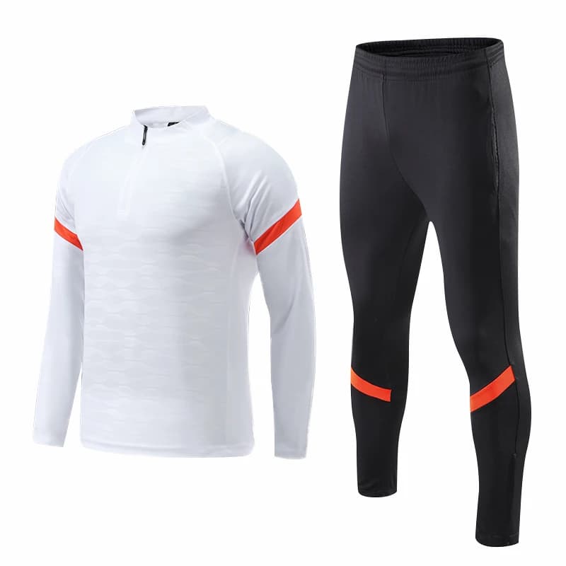 Completo Sportivo da Uomo per Allenamento Calcio, Manica Lunga, Tuta da Ginnastica, Pantaloni Sportivi, Set 2 Pezzi, Tuta da Jogging per Calcio
