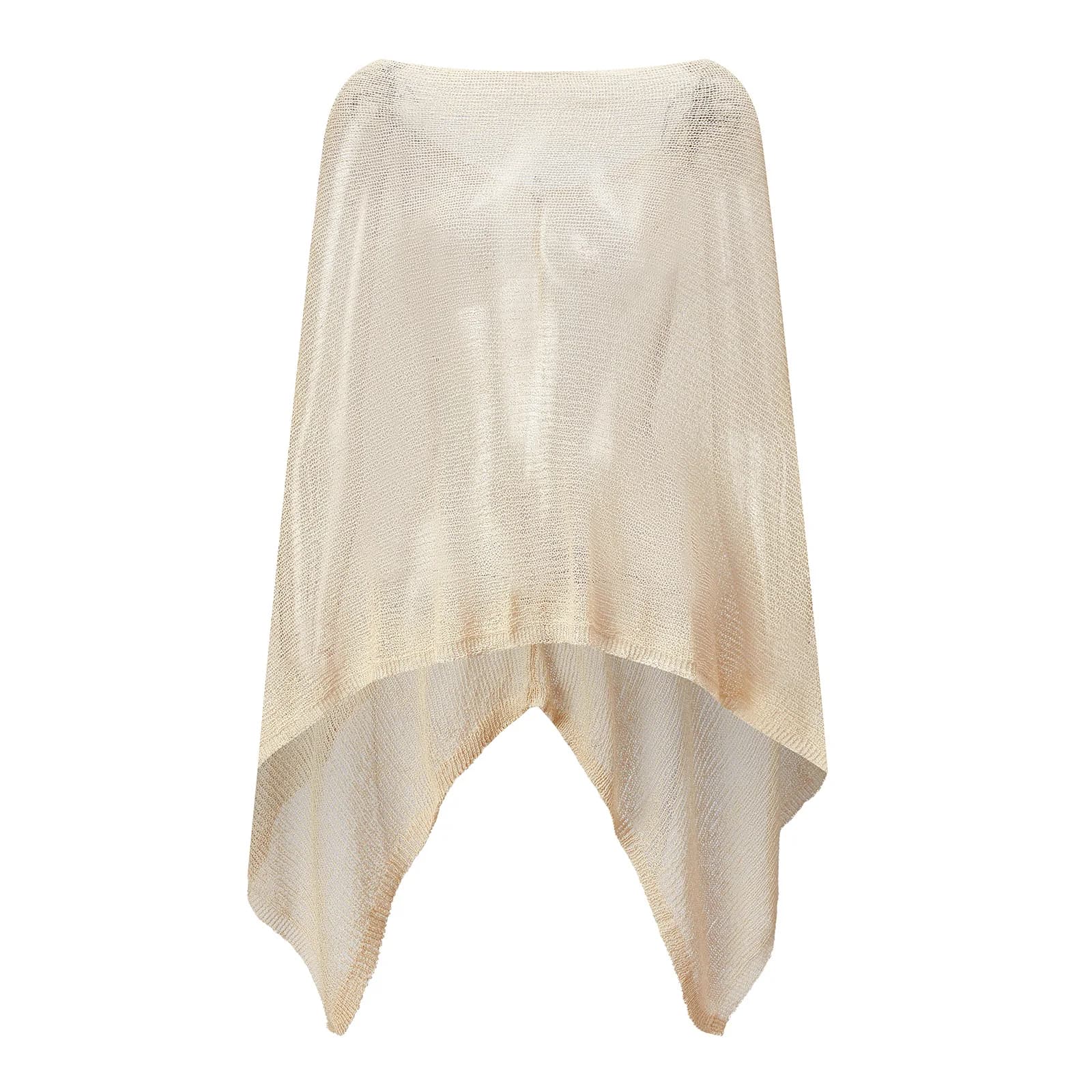 Copricostume Elegante all'Uncinetto per Signore, Abbigliamento da Spiaggia, Poncho con Scollo a Barca, Sciarpa Leggera