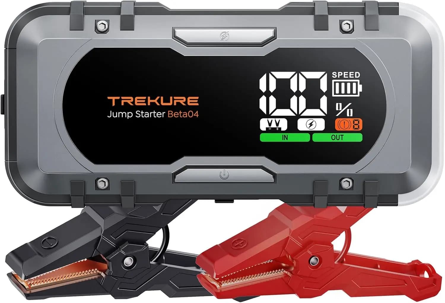 Avviatore di emergenza per batteria per auto 8 in 1 8000 A, ricarica rapida da 65 W, scatola di emergenza portatile per gas e diesel (fino a 10 litri)