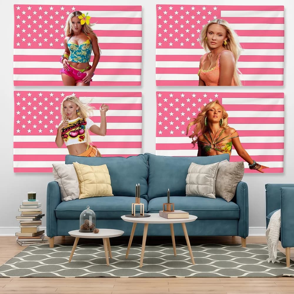Singer Zara Larsson Midnight Sun Flag Tapestry Outdoor Party Bedroom Living Room Dormitory Decorative Themed Wall Hanging Banner