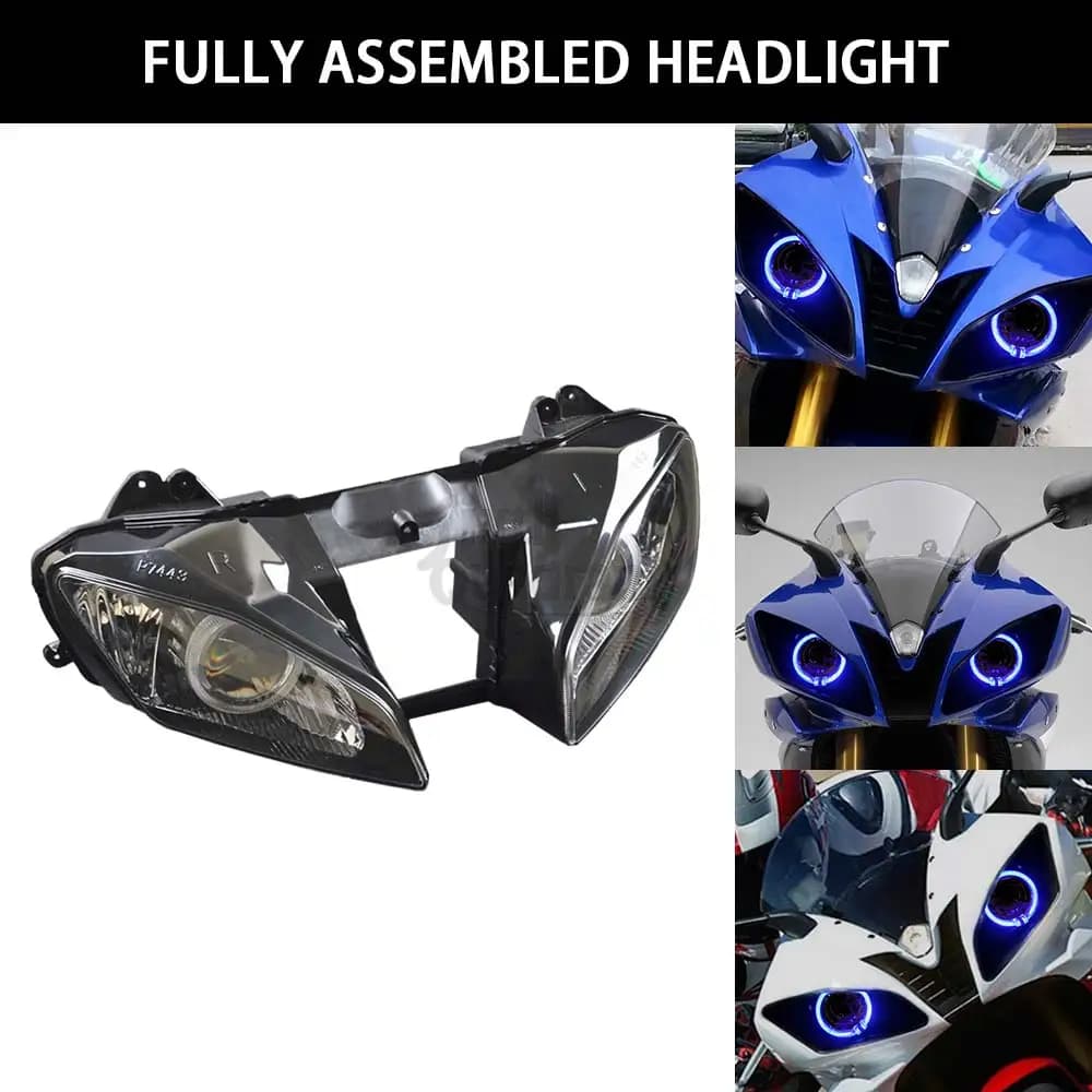 Parte del motociclo Faro Angelo Diavolo Occhi LED Faro HID Proiettore Faro di Montaggio luces para Per Yamaha YZF R6 2006-2007