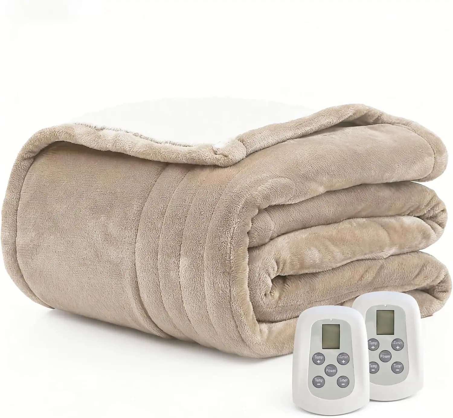 Coperta Elettrica Queen Size 84x90 a Riscaldamento Rapido con Doppio Controllo, 10 Livelli di Calore e Spegnimento Automatico