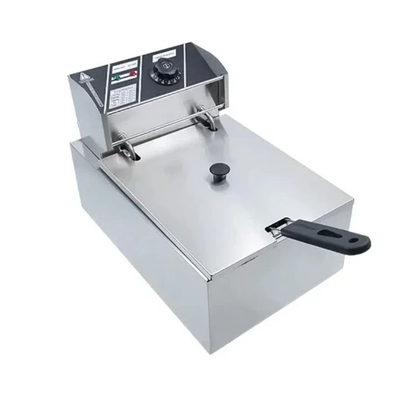 Friggitrice elettrica monocilindrica a schermo singolo da 6 litri/81 per patatine fritte e snack