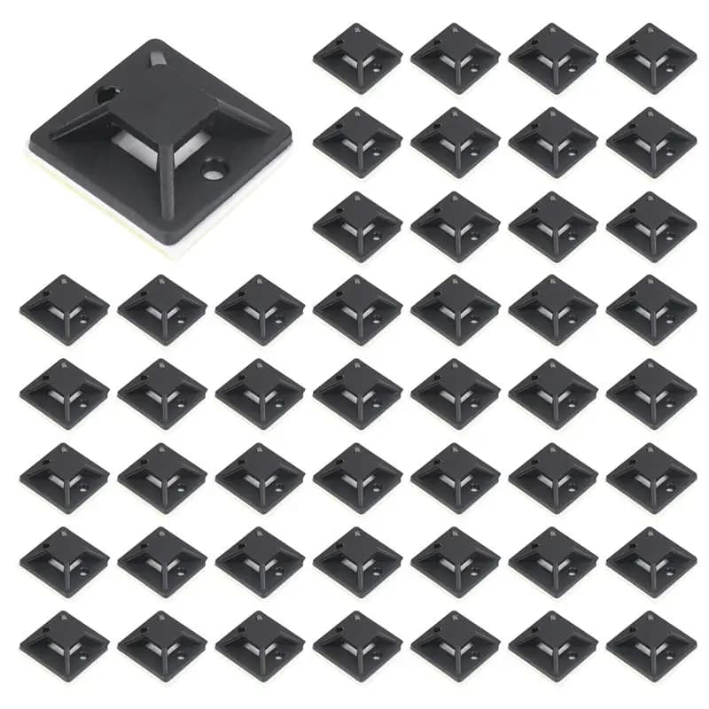 A98E-600 Pcs Self Adhesive Cable Tie Mount Base Holder 20 X 20 X 6Mm