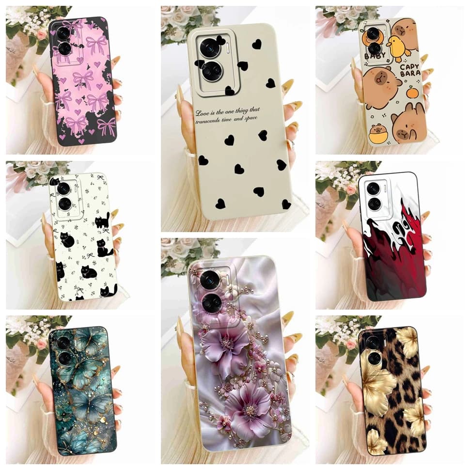 For Honor 90 Lite 5G CRT-NX1 Case Simple Love Style Silicone Back Cover For Honor X50i 5G CRT-AN00 Full Protection Phone Cases