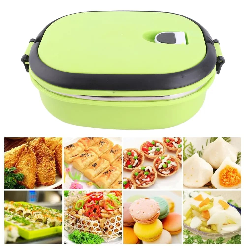 Contenitore Termico per Alimenti in Acciaio Inox, Portatile e Isolato, a Strato Singolo, per Campeggio e Casa