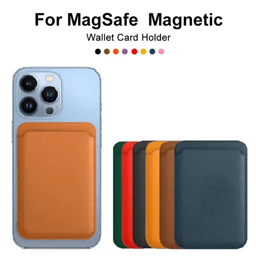 Custodia a Portafoglio Magnetica in Pelle per MagSafe per iPhone 17 16 15 14 13 12 Pro Max Samsung S26 S25 Ultra S24 Plus con Porta Carte