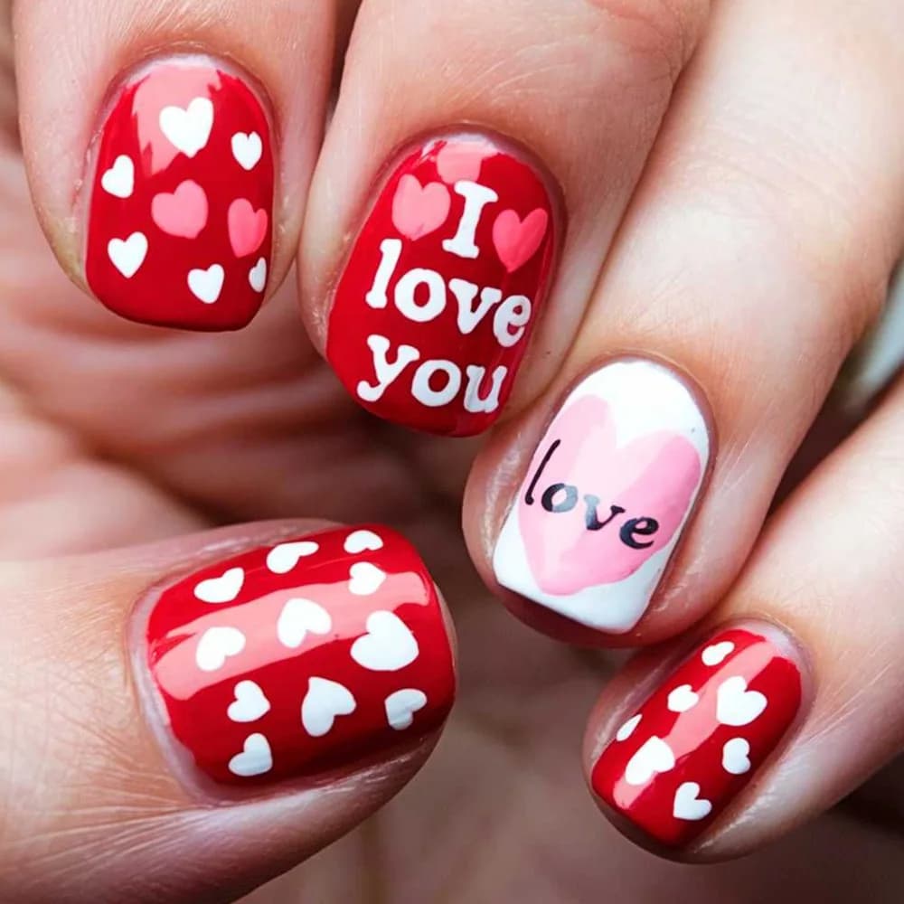 Nuova Nail Art Minimalista Europea e Americana a Tema Cuore per San Valentino 2026 - Nail Art Dolce e Romantica