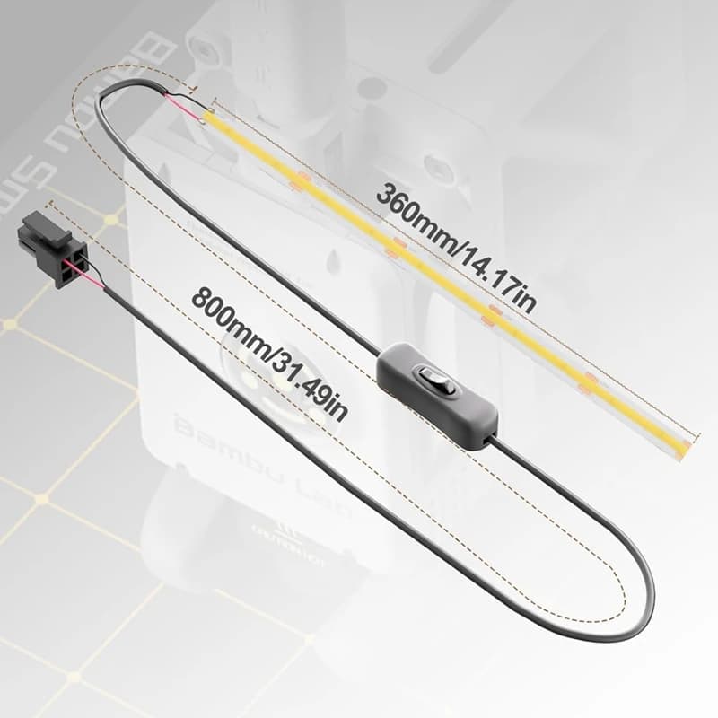 Accessori per stampante 3D Kit barra luminosa COB 24V per accessori A1: barra luminosa COB con Switch-A50M