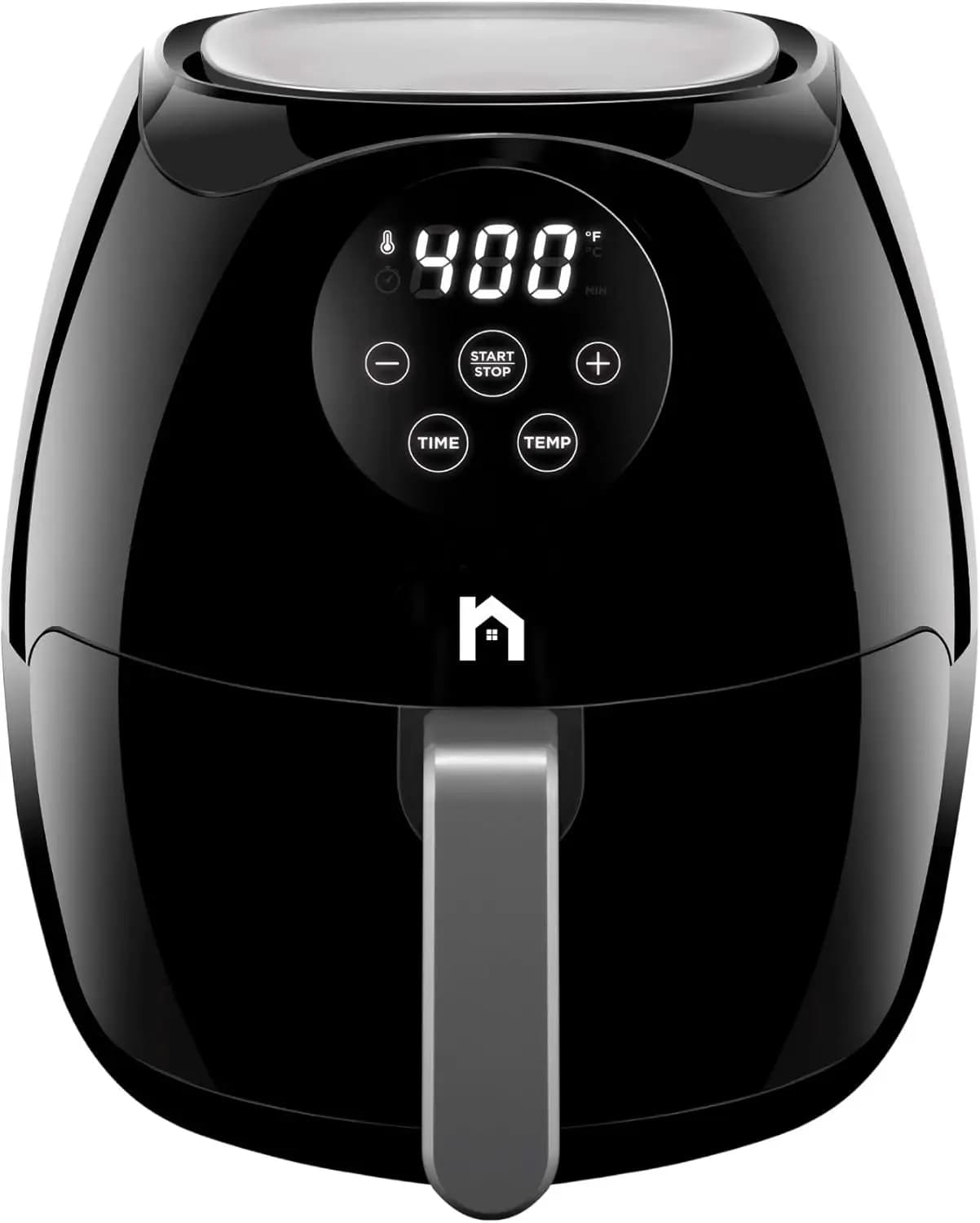 Flat Basket Digital Air Fryer, 3.5 Liter, Touch Screen Control, Non-Stick Dishwasher-Safe Basket, Uses Less Oil for Fast Healthi