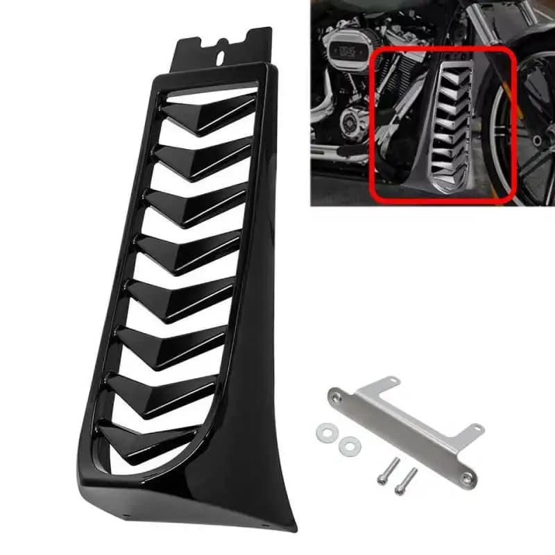 Spoiler Anteriore Nero Lucido per Moto Harley Softail Street Bob Breakout Fat Bob 2018-2023 2022, Copertura Inferiore del Radiatore