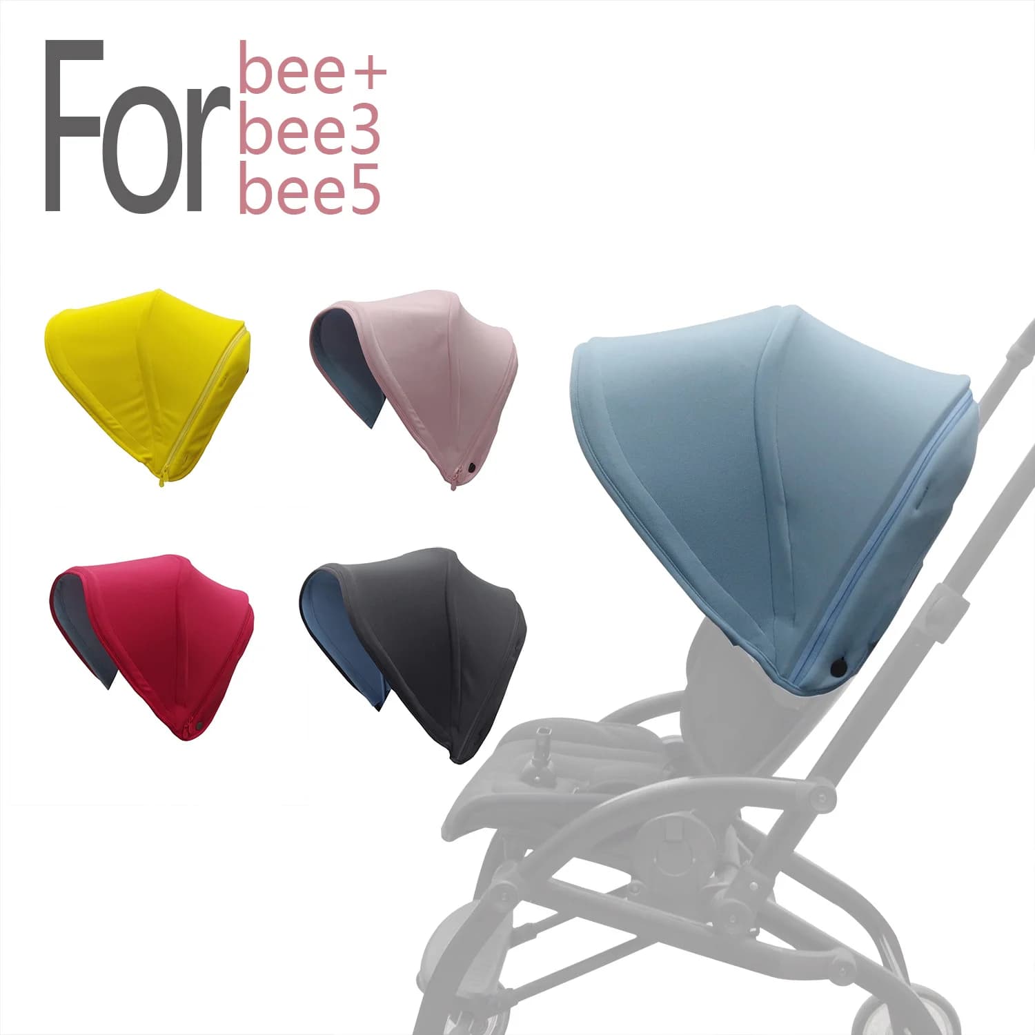SeedFuture Passeggino Parasole adatto per Bugaboo Bee 5 Bee 3 6 Bee + Carrozzina Cappuccio Tenda Baldacchino Copertura Passeggino Accessori