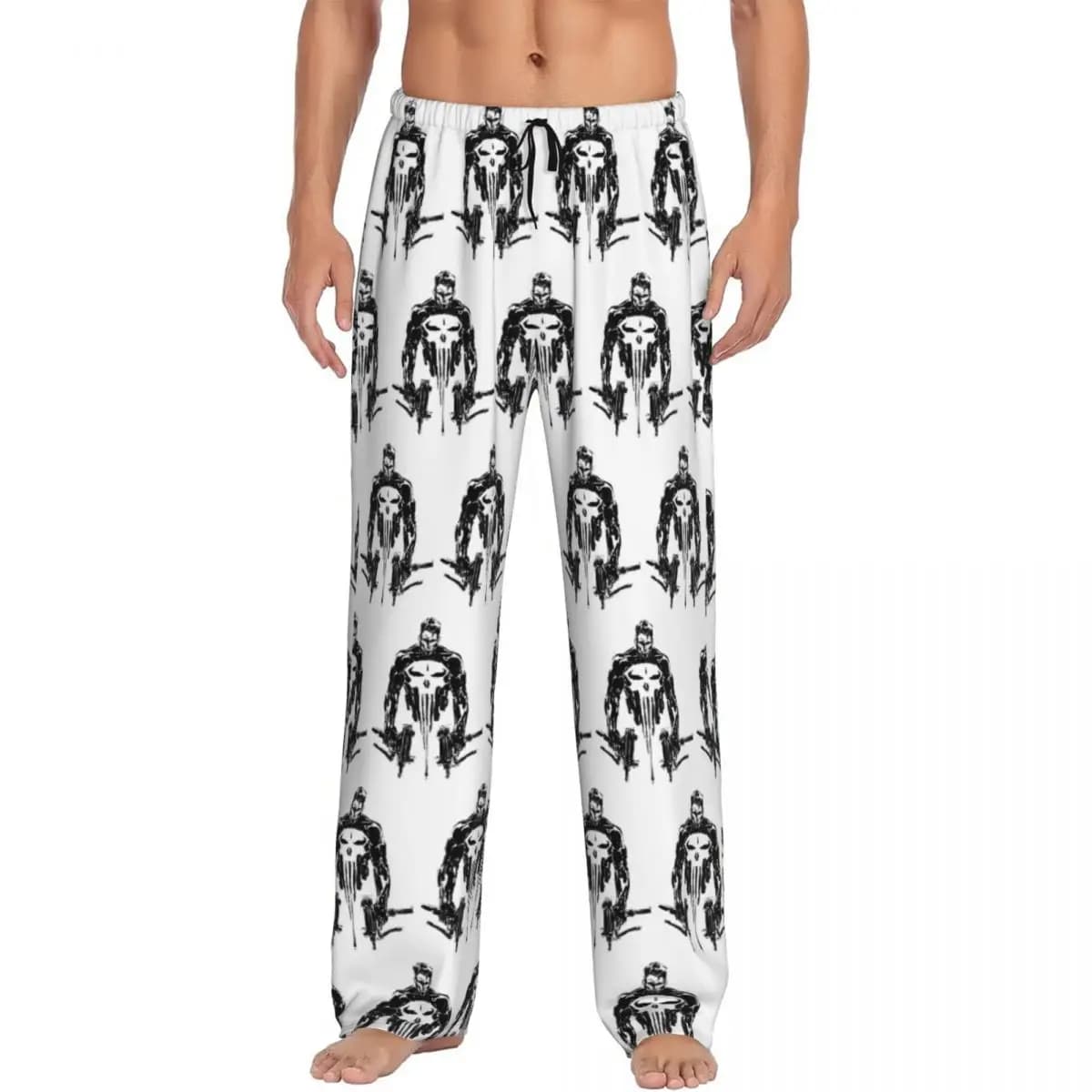 Pantaloni pigiama personalizzati Punisher Mr Castel da uomo, pigiami da notte, pantaloni da salotto con tasche