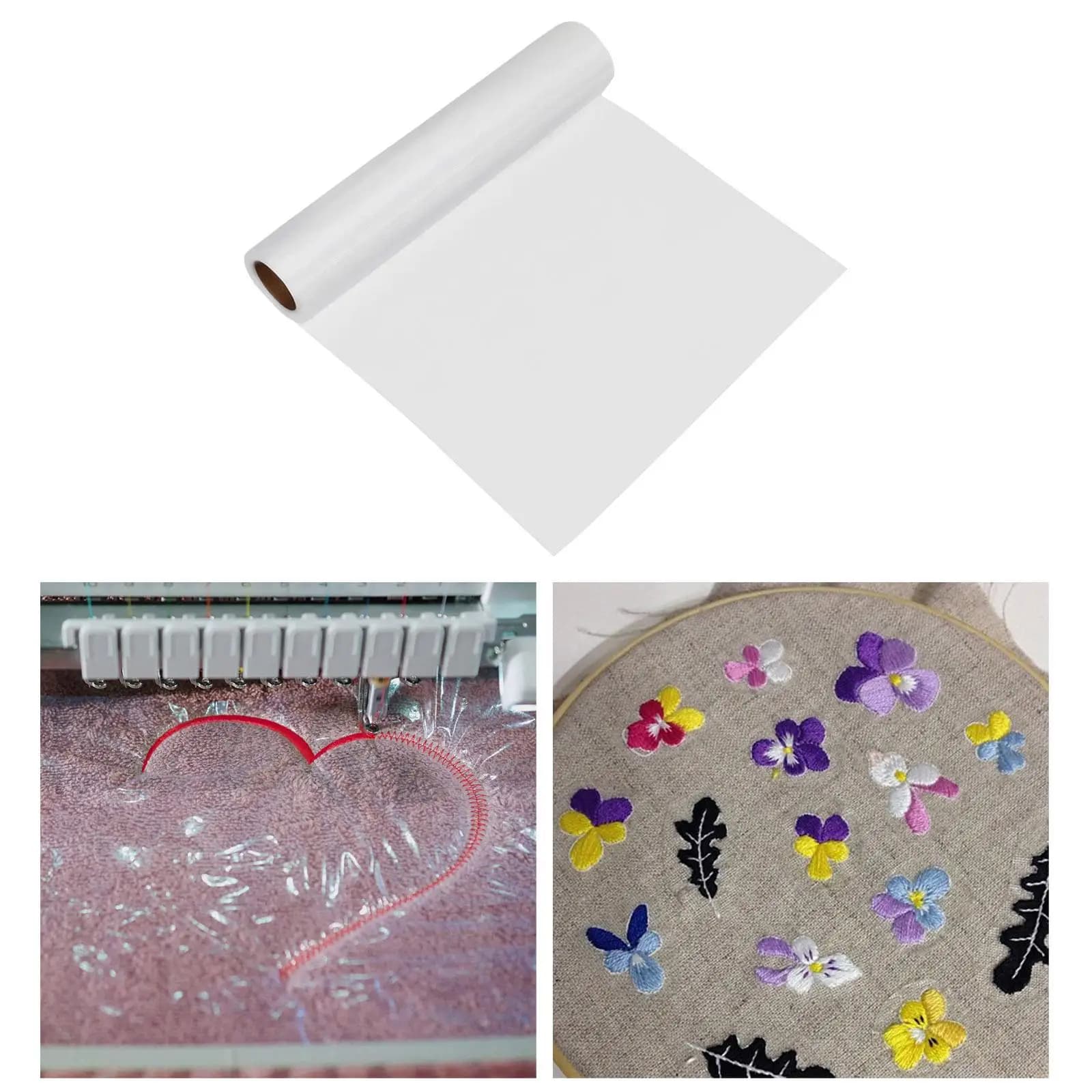Light Water Soluble Embroidery Topping 0Yd roll for Machine Embroidery and Hand Sewing