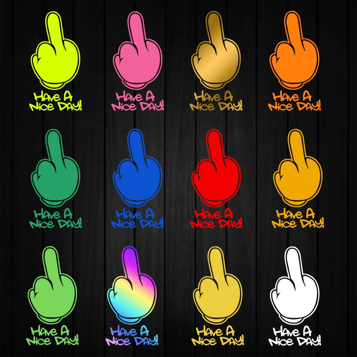 Have A Nice DAY ！Reflective Accesorios Moto Adesivi Window Stickers Spray Painted Motorcycle Decorative Decals for KTM Kawasaki