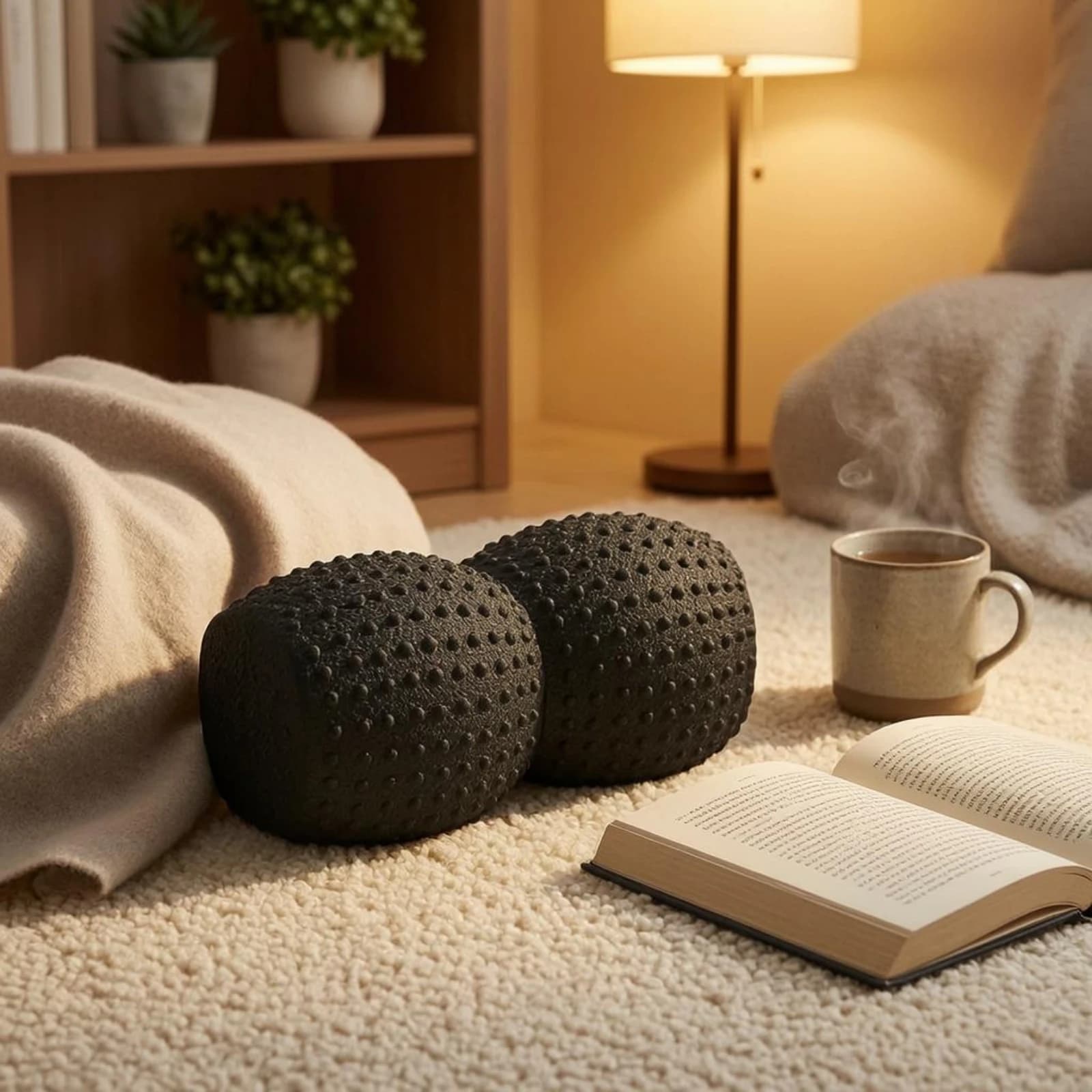 Peanut Massage Roller Firm Peanut Foam Roller Foam Massage Tool Black Exercise Gear Portable