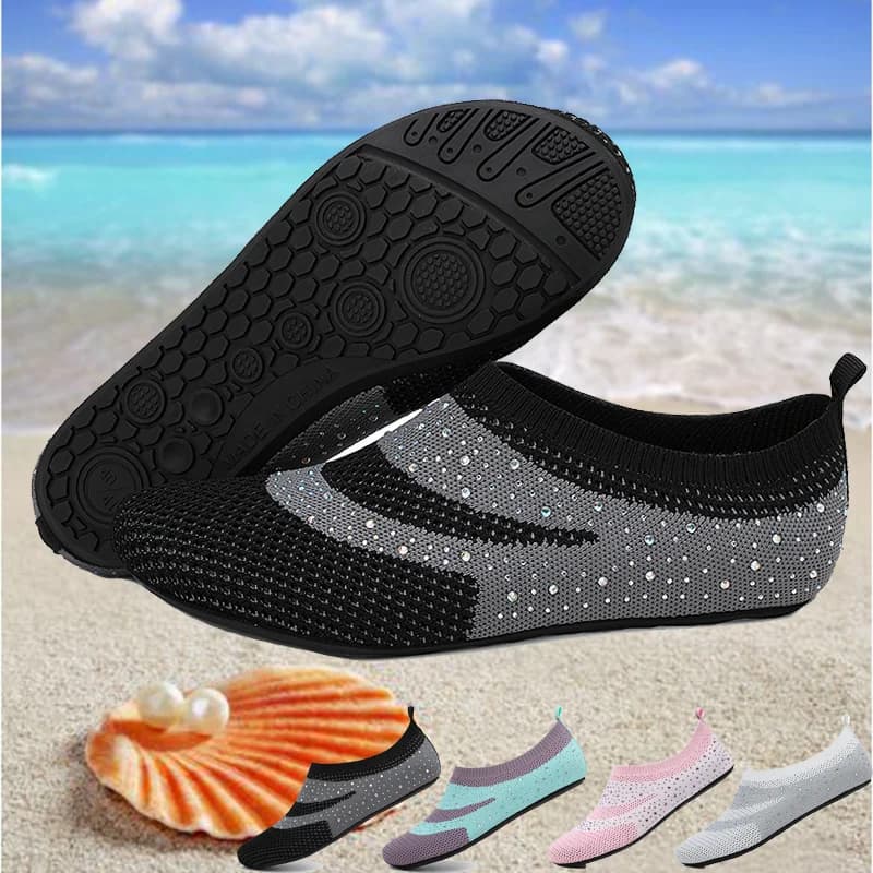Quick Drying Water Shoes with Rubber Socks, Unisex Diving Socks for Beach and Swimming, Surf and Sea Slip, for Adults