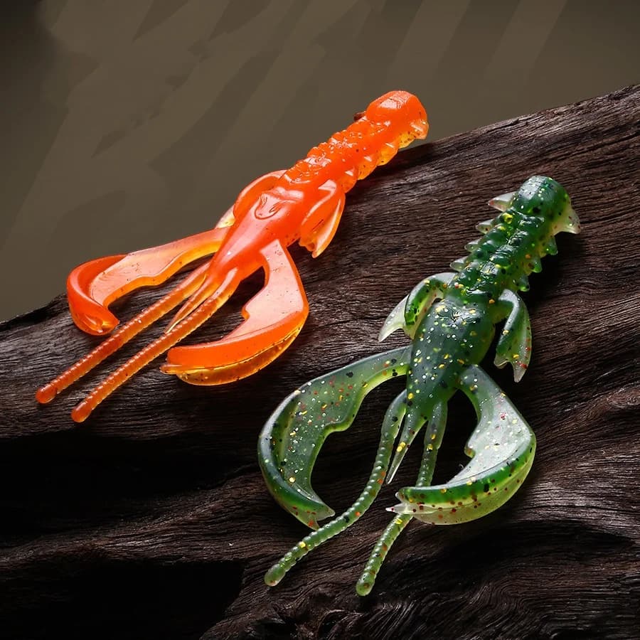 Esche Artificiali Morbide da Pesca 8cm 3g in TPE, Simulazione Gambero Galleggiante, per la Cattura di Spigole, Lotti da 10 Pezzi IN OFFERTA