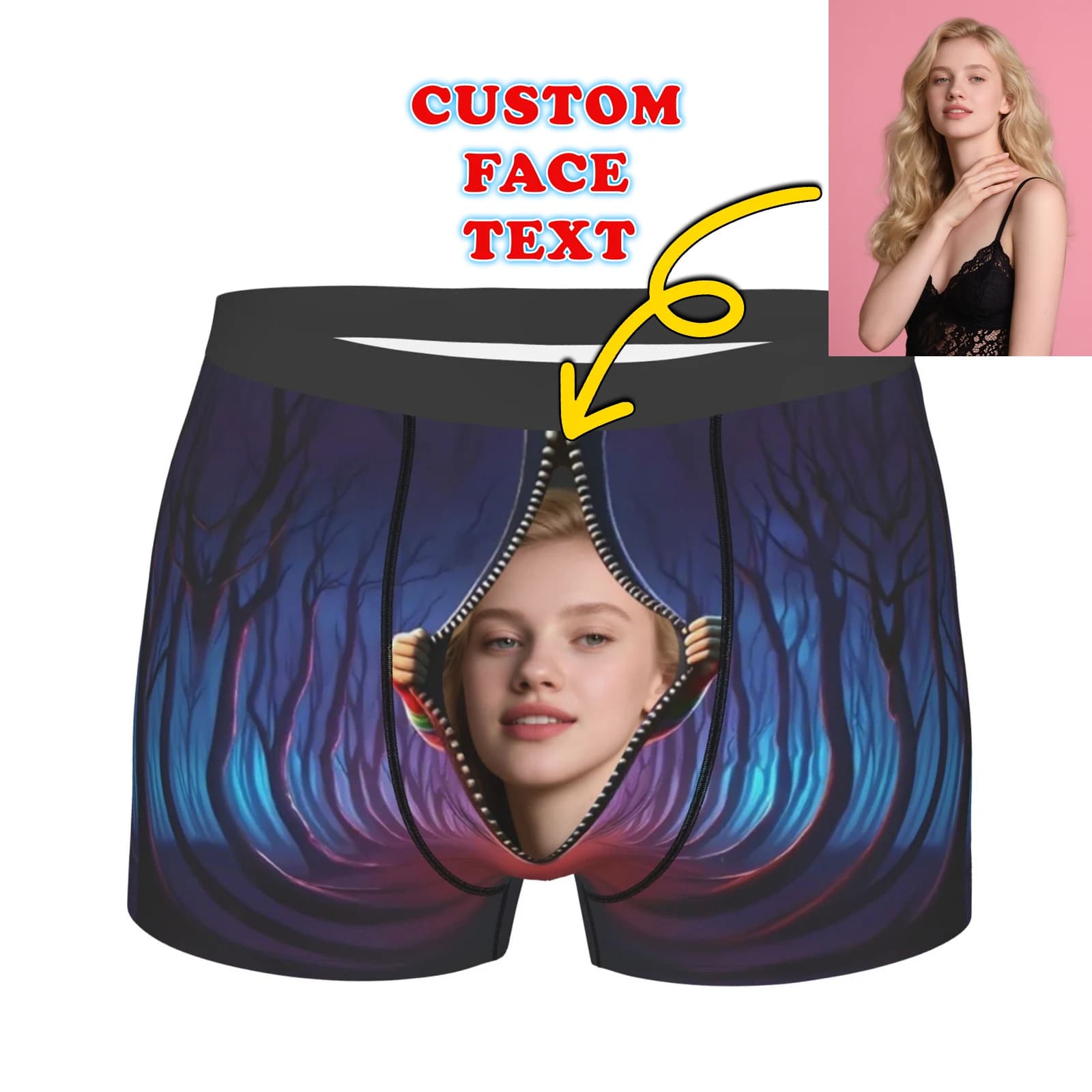 Boxer con foto personalizzata per il viso Pantaloncini da uomo per il marito Regali di compleanno di San Valentino Slip personalizzati Intimo Mutande di moda