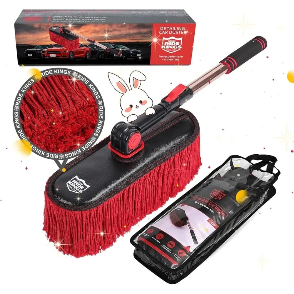 Spazzola in cotone estensibile antigraffio per la pulizia e la ceratura di auto, SUV, camper, camion e moto, senza pelucchi, idea regalo