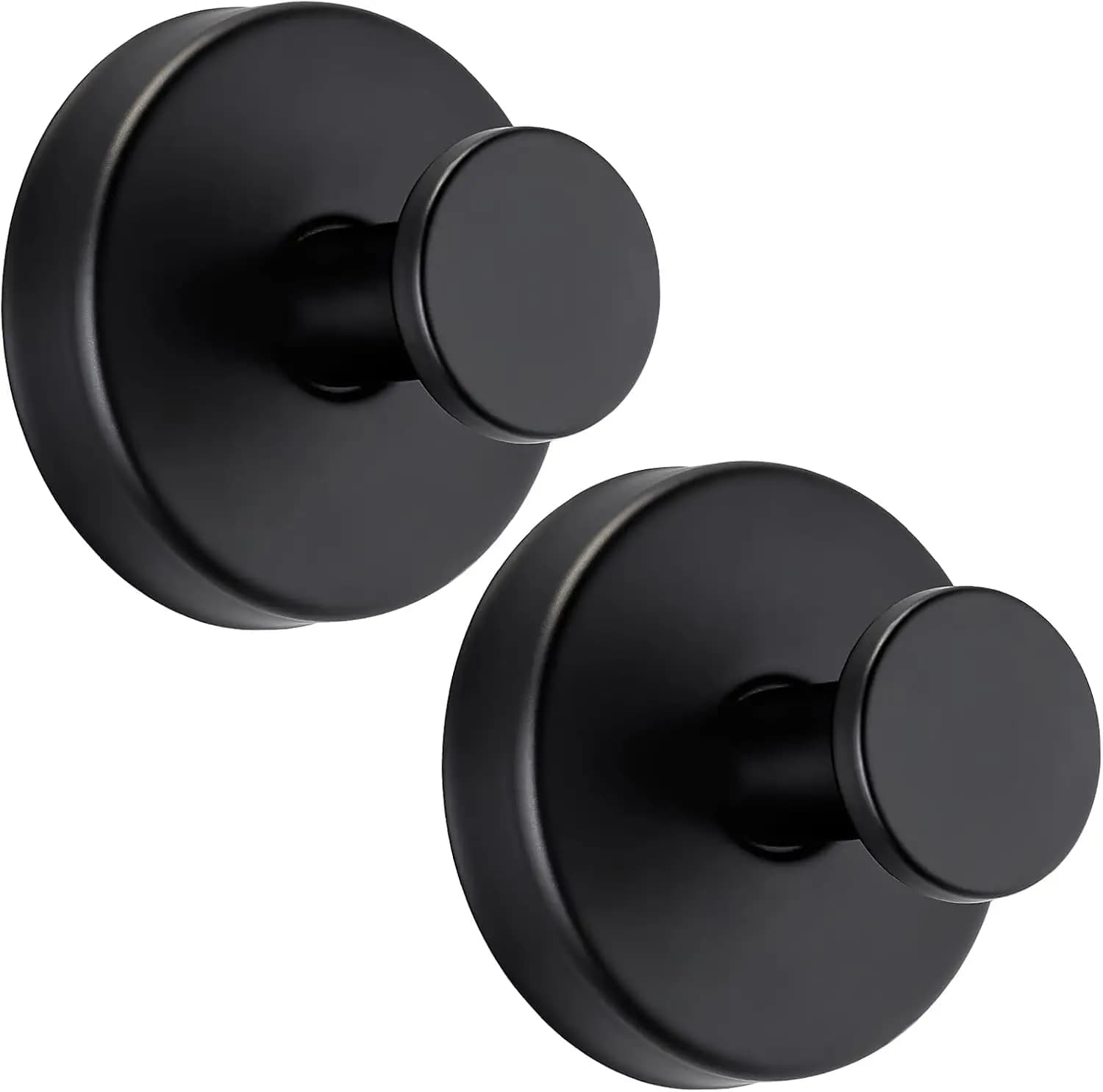 Ganci a ventosa senza foratura in acciaio inossidabile per superfici lisce in bagno, cucina, camera da letto (2, Nero opaco)