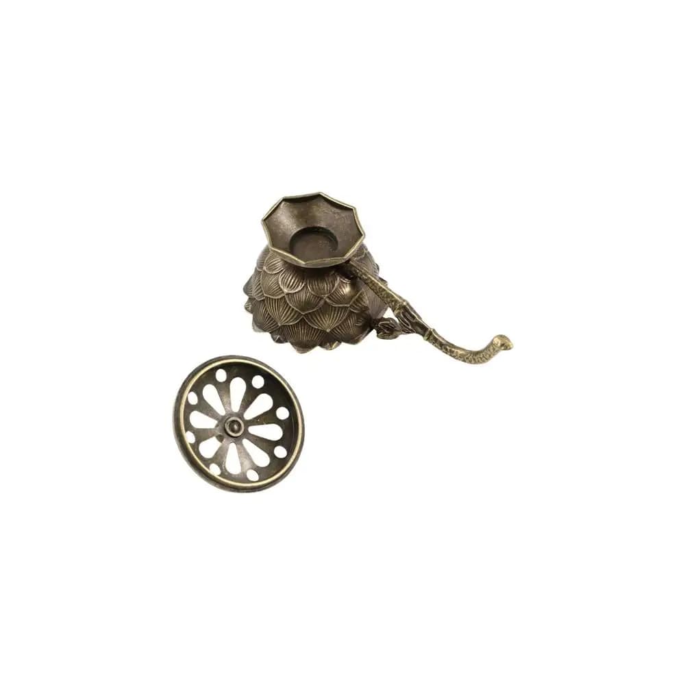 Room Decor Alloy Lotus Hand Stove Small With Cover Incense Burner Retro Copper Hollow Out Brass Incense Holder Camping Garden