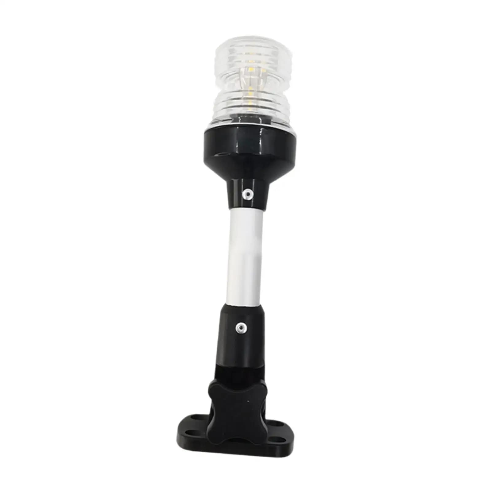 Luce di Navigazione per Barche a 360 Gradi Pieghevole, Lampada di Ancoraggio a LED, Luce di Poppa Marina Resistente per Yacht e Pontoni 12-24V
