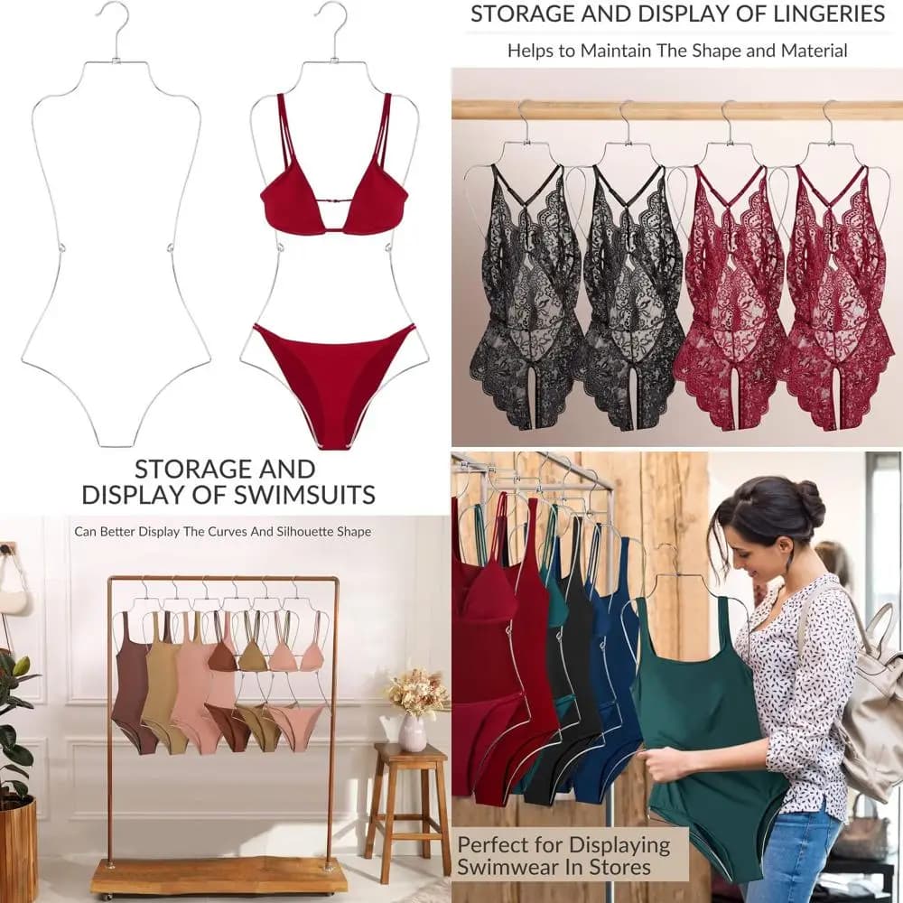 Bathroom hanger with lingerie door, swivel hook, folding design