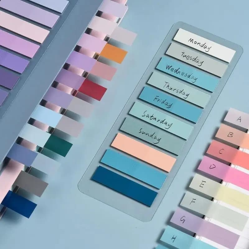 R53C 2000-4200 schede indice colorate con divisore righello raccoglitore, etichette indice adesive