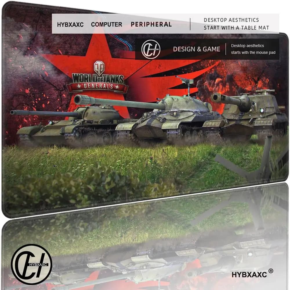 Tappetino per Mouse da Gioco HD Personalizzato World of Tanks, Grande Tappetino Anime Personalizzato per CS GO Zelda World of Warcraft XAXC