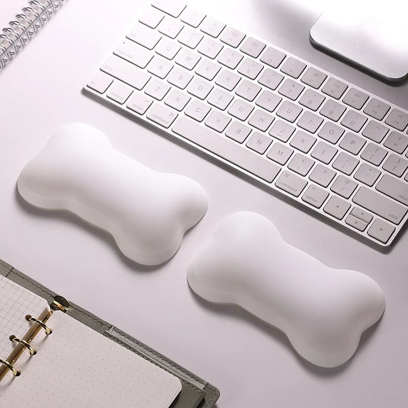 Simpatico tappetino per mouse con supporto per il polso, tappetino per mouse ergonomico in silicone antiscivolo per forniture per ufficio, accessori per la decorazione della scrivania