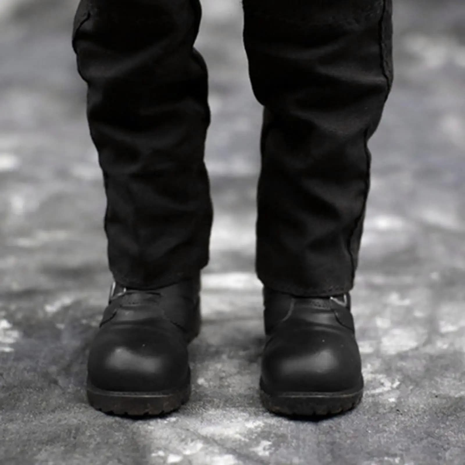 Mini 1/6 Male Shoes Model Middle Combat Boots for 12" Figure Body Model