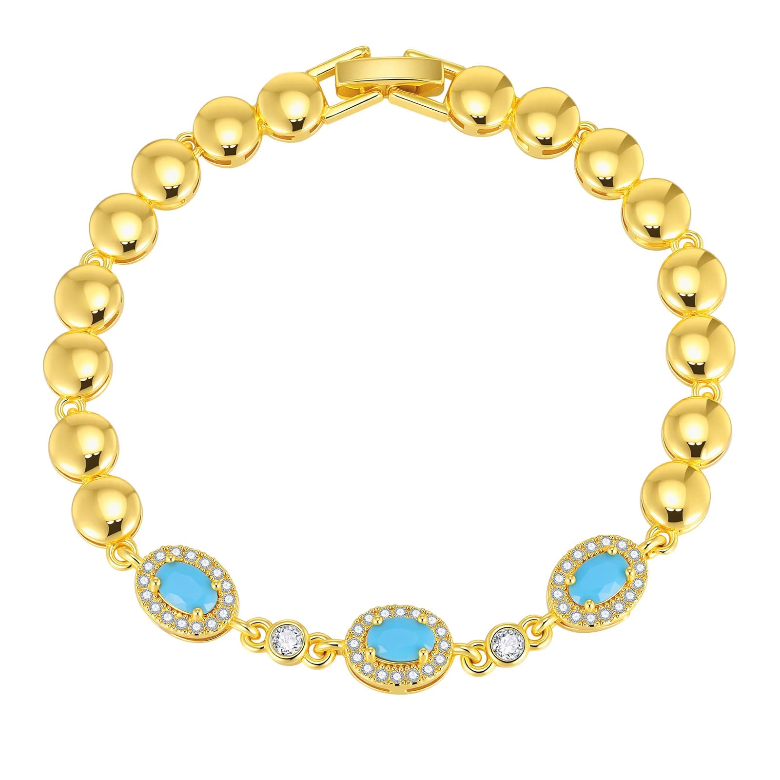Bracciale a cuore da donna, chiusura a ginocchiera in acciaio inossidabile placcato oro 18 carati, braccialetti con ciondoli Love Link per San Valentino